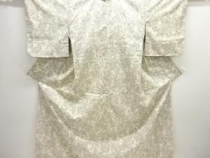 未使用品　枝花模様織り出し手織り紬着物